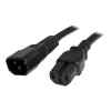 StarTech.com Cable 91cm 14 AWG Adaptador Jumper Bridge IEC C14 a IEC C15 para Servidor UPS – Cable de alimentación – IEC 60320 C14 a IEC 60320 C15 – CA 250 V – 90 cm – moldeado – negro