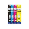 Epson T664 – Amarillo – original – recarga de tinta – para Epson L380, L386, L395, L495; EcoTank ET-2600, 2650, L1455, L396, L606, L656