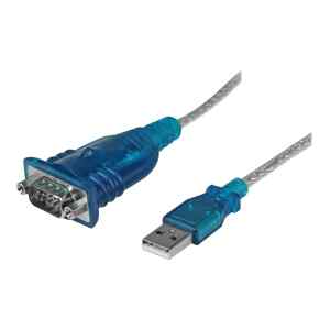StarTech.com Cable Adaptador USB a Serie RS232 de 1 Puerto Serial DB9 – Macho a Macho – Conversor Compatible con Windows 8 – Adaptador serie – USB 2.0 – RS-232