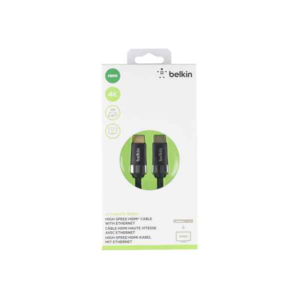 Belkin High Speed HDMI Cable – Cable HDMI con Ethernet – HDMI macho a HDMI macho – 2 m – compatibilidad con 4K