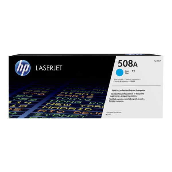 HP 508A – Cián – original – LaserJet – cartucho de tóner (CF361A) – para Color LaserJet Enterprise MFP M577; LaserJet Enterprise Flow MFP M577