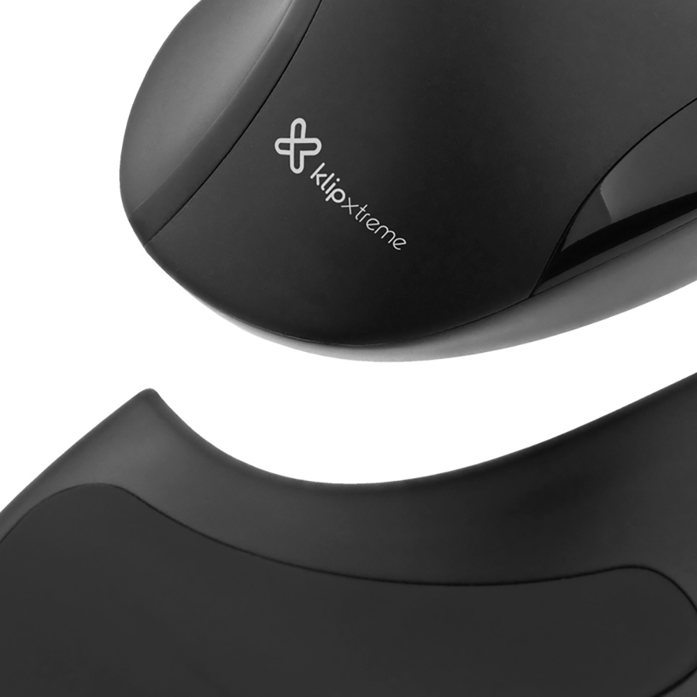 Klip Xtreme Mouse 2.4 GHz Wireless Black Resting Pad Business