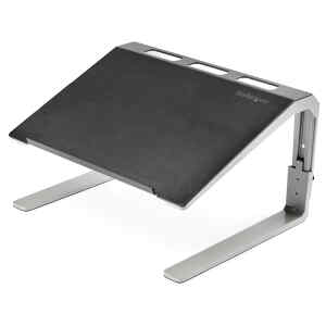 StarTech.com Base Soporte Ajustable Ergonomica para Ordenador Portatil – de Servicio Pesado – con 3 Posiciones de Ajuste de Altura LTSTND – Soporte para ordenador portátil – escritorio – 17″ – negro, plata