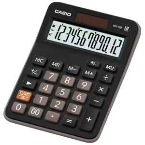 Calculadora mini de mesa 12 digitos | MX-12B-BK – CASIO