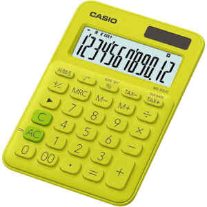 Calculadora de mesa compacta 12 digitos amarillo | MS-20UC-YG – CASIO