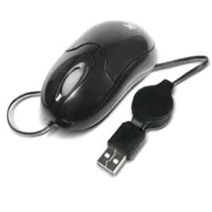 Xtech XTM-150  – Ratón – Cableado – USB – Negro – Optico – Cable Retráctil