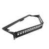 Nexxt Solutions Infrastructure – Patch panel – Cold-rolled steel – Black with silver extrusion – Angled Mod SH 24P 1U