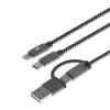 Xtech – USB cable – USB Type A or C – Micro USB or Lightning and USB type C – 1.2 m – only chargingXTC-560