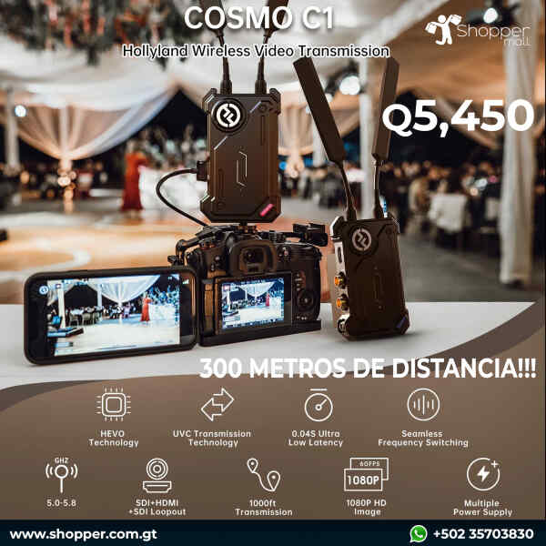 COSMO C1 Kit de transmision inalambrico de video hasta 300m – HOLLYLAND COSMO C1 Kit de transmision inalambrico de video hasta 300m – HOLLYLAND