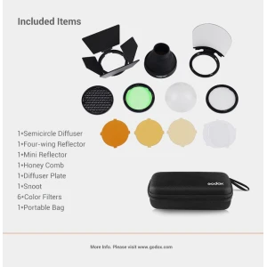 Kit de accesorios de cabezal de flash redondo | AK-R1 – GODOX