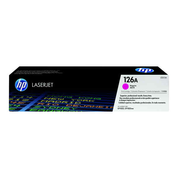 HP 126A – Magenta – original – LaserJet – cartucho de tóner (CE313A) – para Color LaserJet Pro CP1025; LaserJet Pro MFP M175; TopShot LaserJet Pro M275