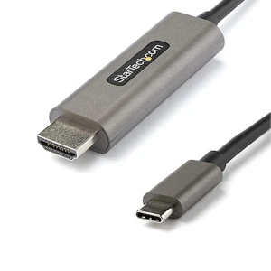 StarTech.com Cable 1m USB C a HDMI 4K de 60Hz con HDR10 – Adaptador de Vídeo USB Tipo C a HDMI 2.0b Ultra HD 4K – Convertidor USBC a HDMI HDR para Monitor o Pantalla – Modo Alternativo DP 1.4 HBR3 (CDP2HDMM1MH) – Cable adaptador – 24 pin USB-C macho a HDMI macho – 1 m – negro – compatibilidad con 4K, activo
