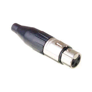 conector hembra plastico xlr 3 polos p/cable | amphenol