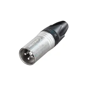 conector xlr 3 polos macho niquelado p/cable | NC3MXX | neutrik