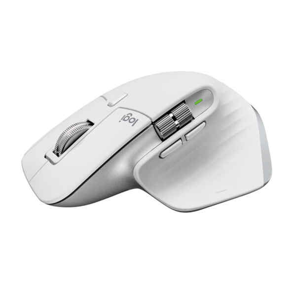Logitech Master Series MX Master 3S – Ratón – ergonómico – óptico – 7 botones – inalámbrico – Bluetooth, 2.4 GHz – receptor de USB Logitech Logi Bolt – gris pálido