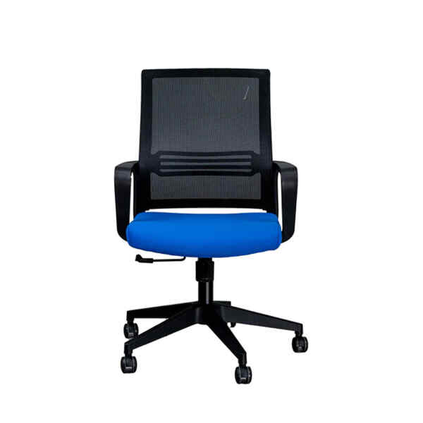 Silla Respaldo mesh negro Asiento Azul | Albury