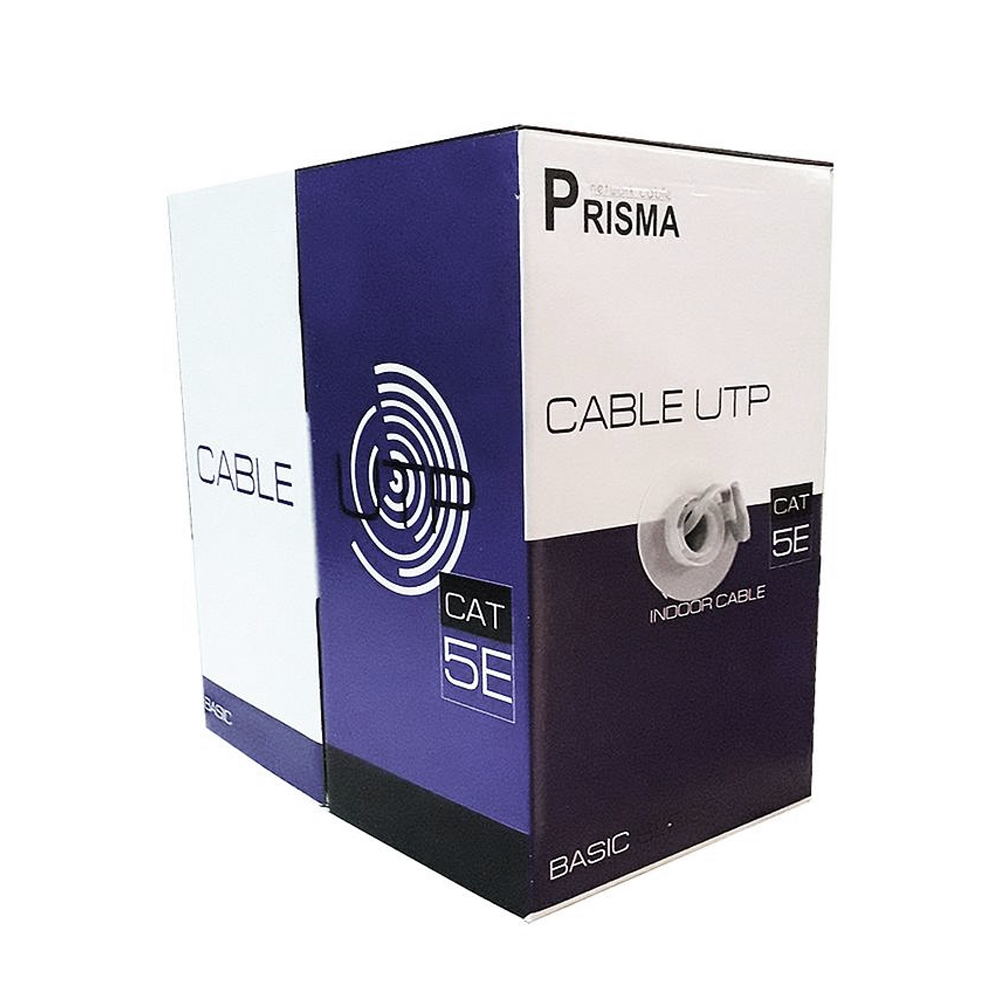 Cable UTP categoria 5E para interior color gris Prisma