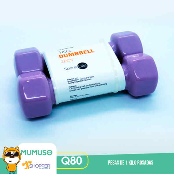 Par de mancuernas moradas de 1kg – Mumuso