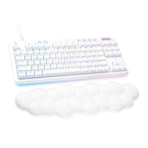 Logitech G713 Wired Gaming Keyboard, Tactile Switches (GX Brown), and Keyboard Palm Rest, White Mist – Teclado – sin teclado numérico – retroiluminación – USB – interruptor: GX Brown Tactile