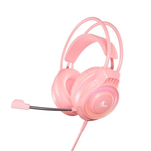 Xtech – XTH-564 – Headset – Para Computer / Para Game console – Wired – 3.5mm+USB Pink