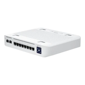 Ubiquiti UniFi Enterprise – Conmutador – L3 – Gestionado – 8 x 10/100/1000/2.5G (PoE+) + 2 x 1 Gigabit / 10 Gigabit SFP+ (enlace ascendente) – sobremesa – PoE+ (120 W)