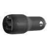 Belkin Dual Charger – Adaptador de corriente para el coche – 24 vatios – 4.8 A – 2 conectores de salida (USB) – negro
