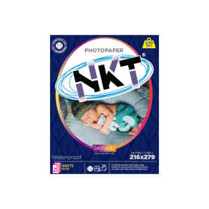 Papel Foto 8.5X11 25HJS Satinado 270GR En Bolsa NKT