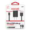 Musb-600 6FT USB To Micro USB Flat cable W/AC ADAPTER BLK | Maxell