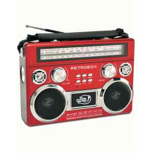 RETROBOX™ Altavoz Portatil Bluetooth | SP-411BT/RED – Dolphin