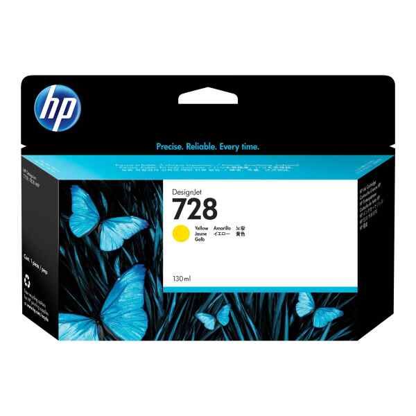 HP 728 – 130 ml – amarillo – original – DesignJet – cartucho de tinta – para DesignJet T730, T830