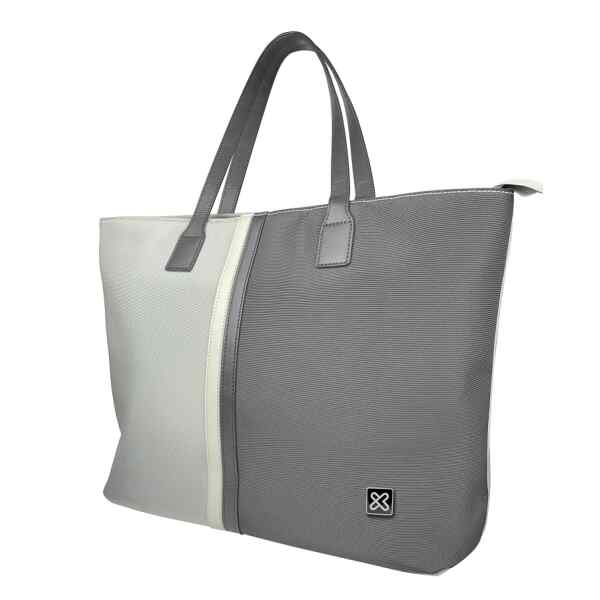 Klip Xtreme – Notebook carrying case and handbag – 15.6″ – 1200D polyester – Gray/White – Ladies Bag