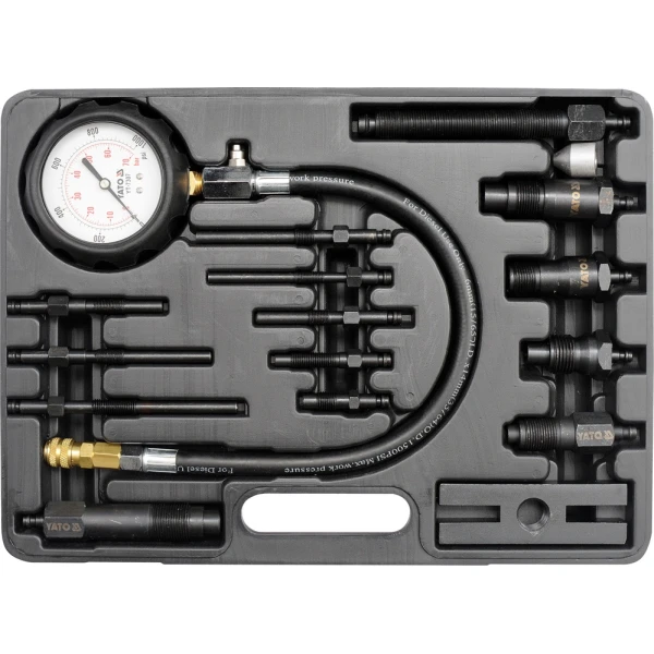 17 Compresimetro Diesel Set 16pcs YT-7307 - YATO 1