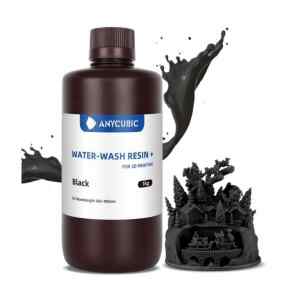 Resina UV Lavable en Agua para Impresoras 3D MSLA/LCD – 1 kg, Negro | ANRWW-1-NEG – Anycubic