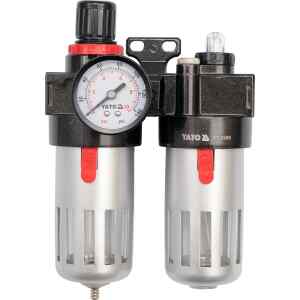 Trampa de Agua, Filtro y Lubricador para Compresor 1/4 | YT-2385 – YATO