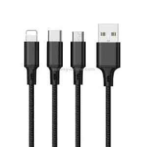 Cable USB  3 en 1 carga rapida de 1.2M (YZ-108) 8 pines | Wi-930565 – WIWU