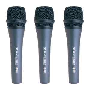 Set de 3 Microfono Dinamico Cardioide, Conectro XLR-3 | 3-PACK-E835 – Sennheiser