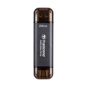 Dual USB External SSD 256GB ESD310C, USB 10Gbps, Type C/A | TS256GESD310C – Transcend