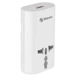 Adaptador Universal de Clavija para Viaje con USB | 905-135 – STEREN