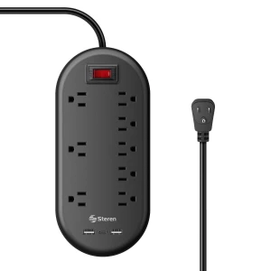 Tira Multicontactos 8 Salidas y Cargador USB | 905-470 – STEREN