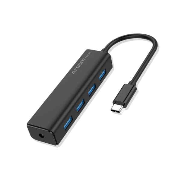 Hub 4-Puertos USB-C 3.0 Negro | ARG-UB-0090 – Argom