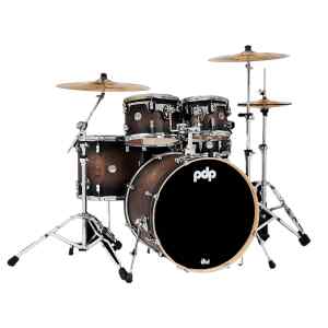 Bateria Acustica 5 Piezas, Serie Concep Maple, Satin Charcoal Burst, Incluye 2 Toms 10X08 | PDP
