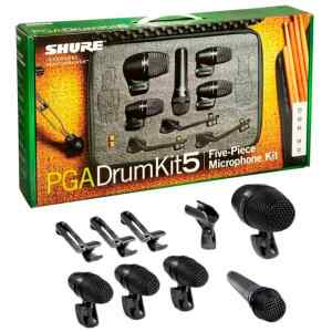 Juego de Microfonos para Bateria Incluye PGA52, 3 PGA56, PGA57, CLIP, 3 MONTAJES 5 CABLES XLR | SHURE