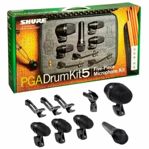 Juego de Microfonos para Bateria Incluye PGA52, 3 PGA56, PGA57, CLIP, 3 MONTAJES 5 CABLES XLR | SHURE