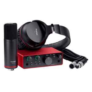 Interfaz de Audio, Microfono y Audifono Scarlett solo studio pack g4 | FOCUSRITE