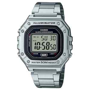Reloj Illuminator WR50M, Pulsera de Acero Inoxidable | W-218HD-1AVDF – CASIO