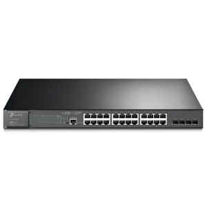 Switch administrable L2, JetStream, 28 puertos Gigabit con PoE+ en 24 puertos | TP-Link