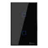 Interruptor inteligente con botones touch, 2 gang, 100-240V AC 50/60Hz, 4A/Total, WiFi, RF 433MHz | SONOFF