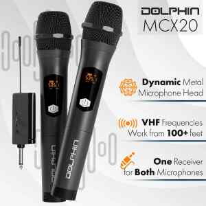 Microfono Inalambrico – Dolphin SISTEMA VHF DUAL INALÁMBRICO