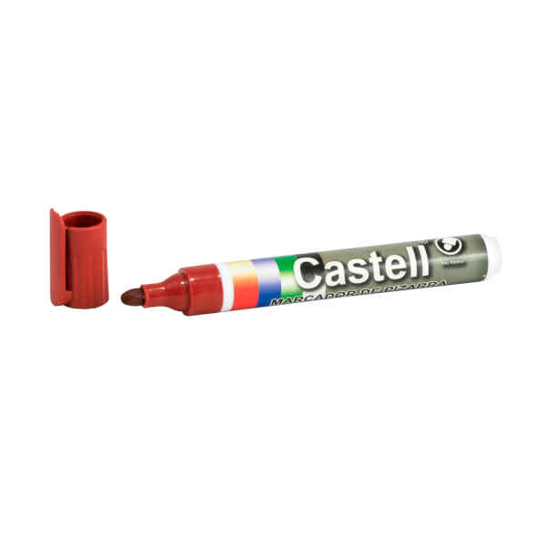 Marcador P/Pizarra Castell P/Redonda Rec. Rojo (12X12)