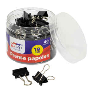Prensa Papeles Fast 19Mm Cx40 Negro (96)